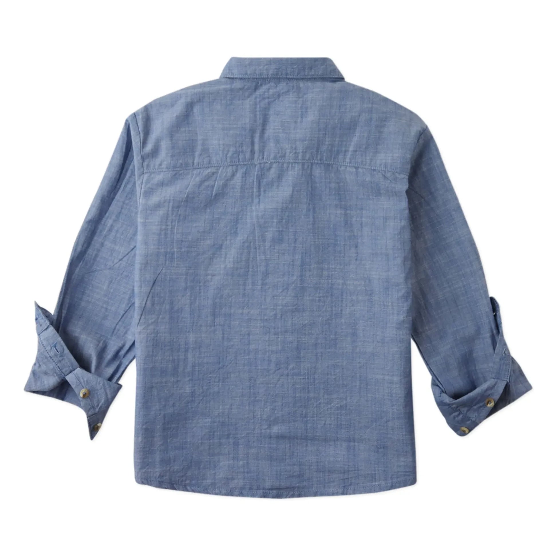 Gingersnaps - Lewis Embroidered Chambray Shirt | Blue