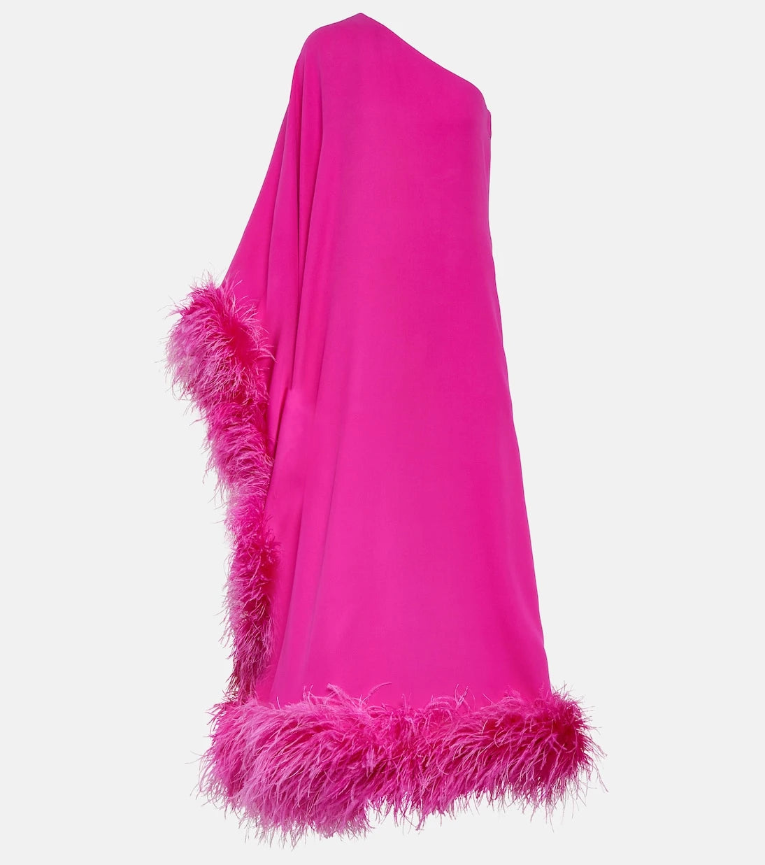Valentino - Cady Couture feather-trimmed silk gown