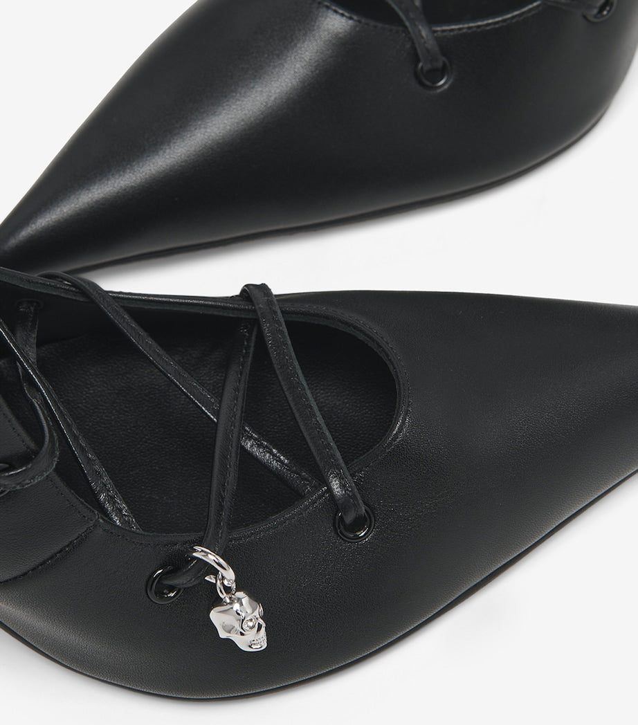 McQueen Leather Ghillie Pumps 105