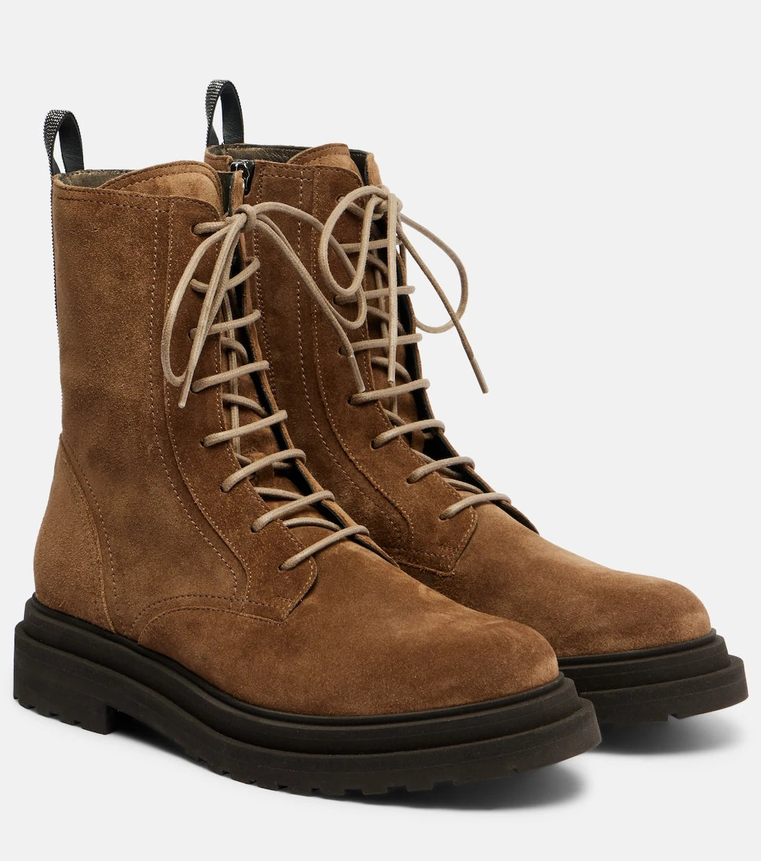 Brunello Cucinelli - Suede combat boots