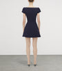 McQueen Blue Wool-Blend Mini Dress