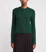 Polo Ralph Lauren Green Wool-Cashmere Cable-Knit Cardigan