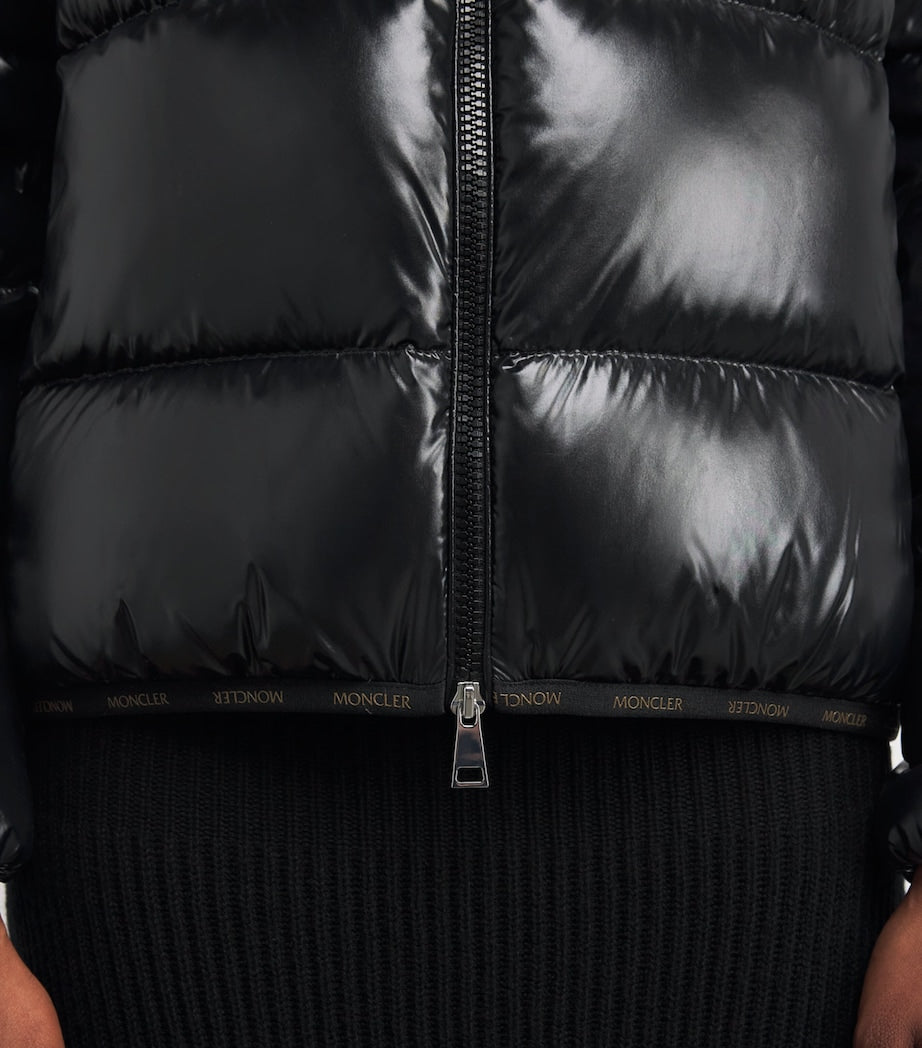 Moncler Black Down Padded Abbadia Jacket