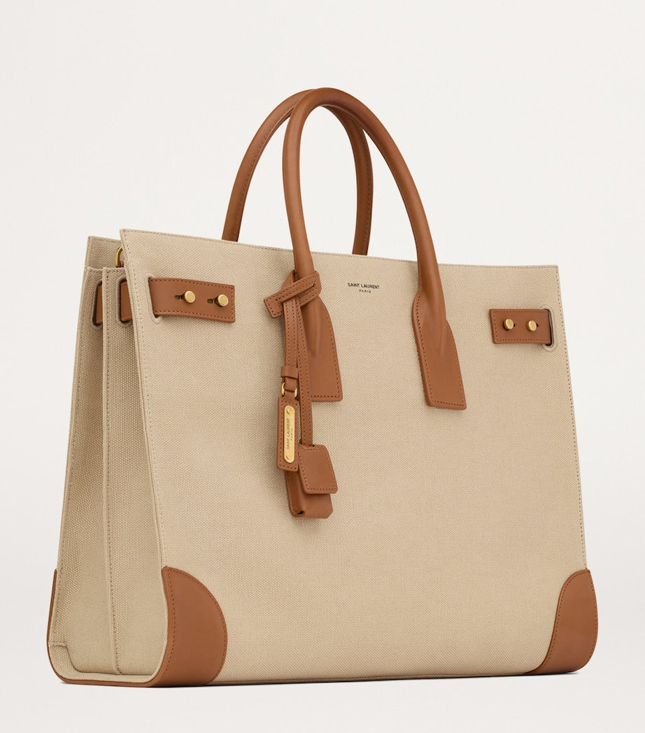 Saint Laurent Canvas Sac Du Jour Tote Bag
