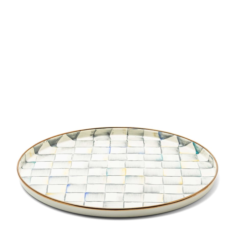 Sterling Check Round Tray (37cm)