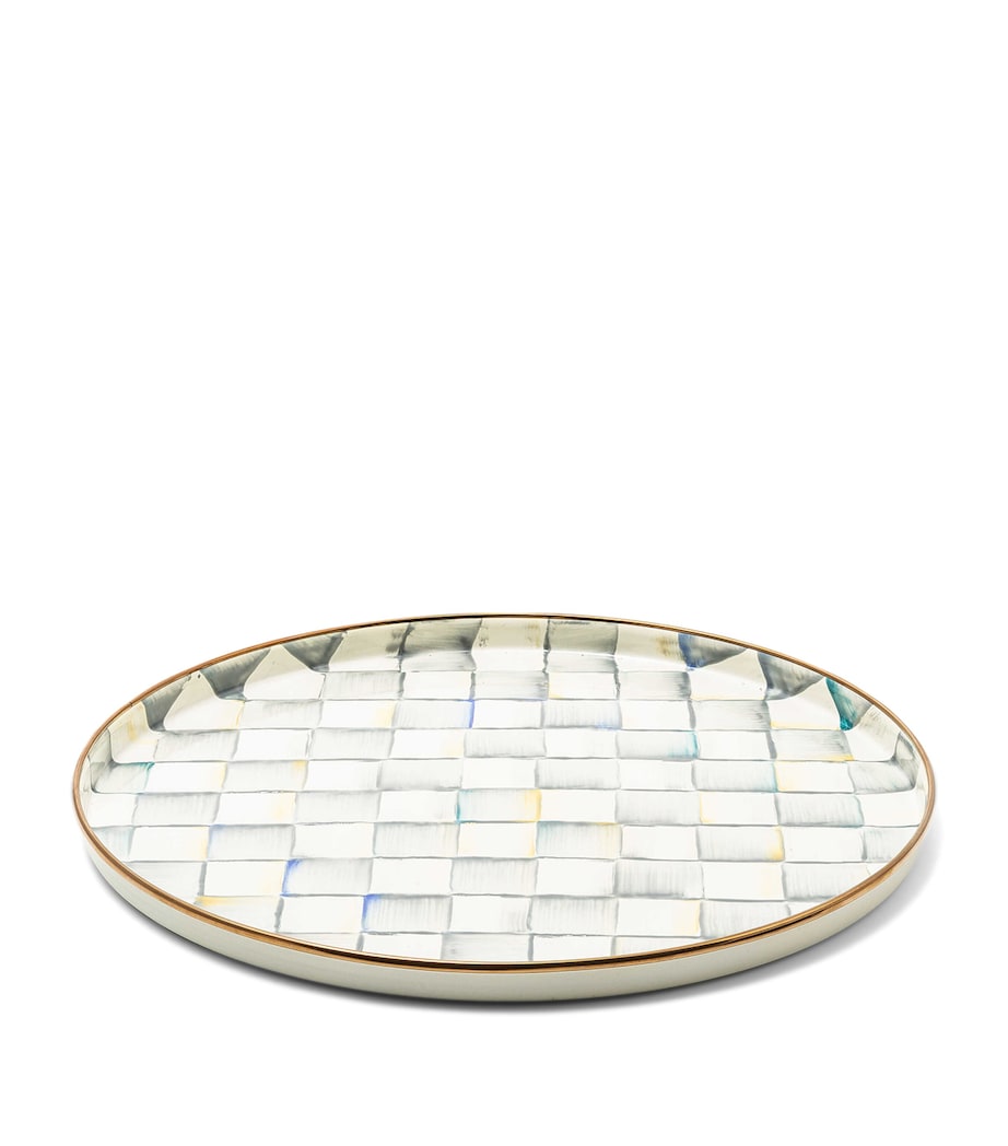 Sterling Check Round Tray (37cm)