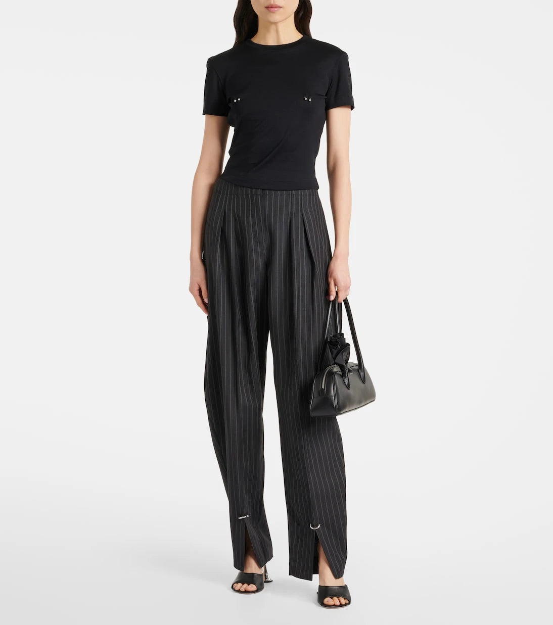 Mugler - Ruched cotton top