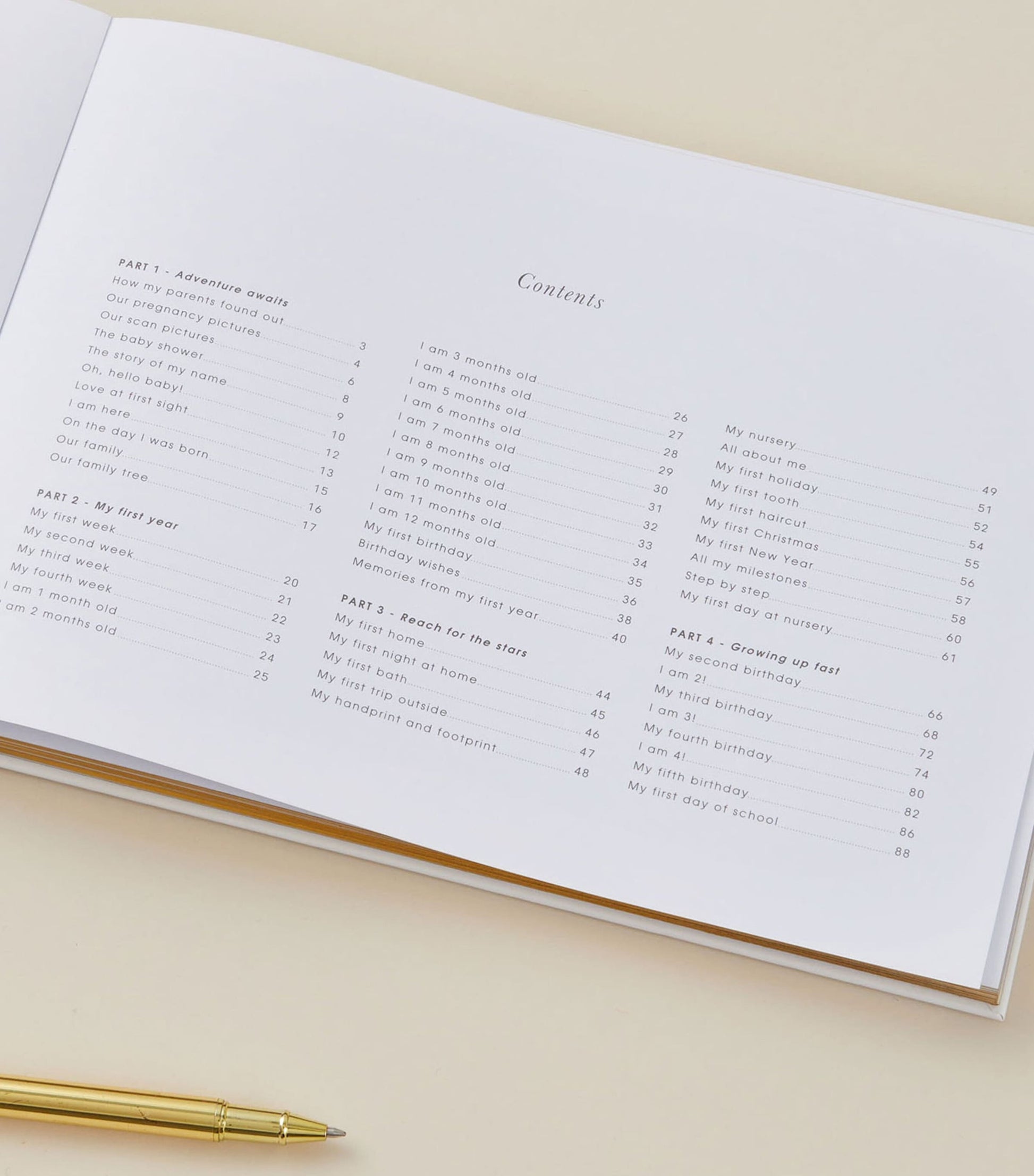 Blush and Gold My Baby Memory Book