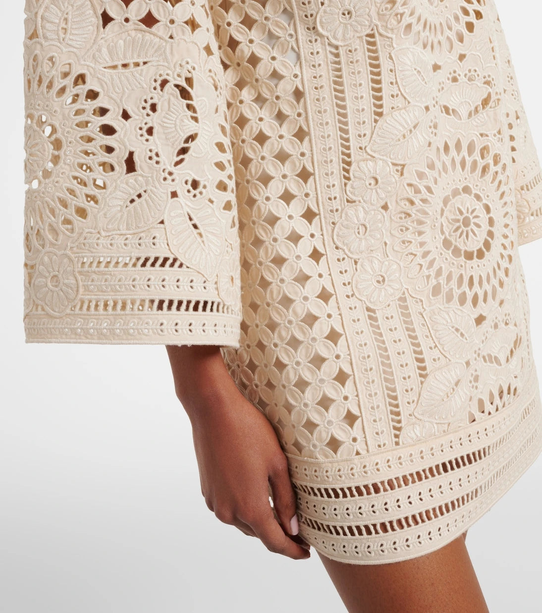 Zimmermann - Indra broderie anglaise cotton minidress
