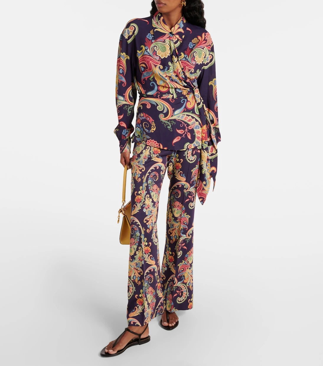 Etro - Paisley high-rise flared pants