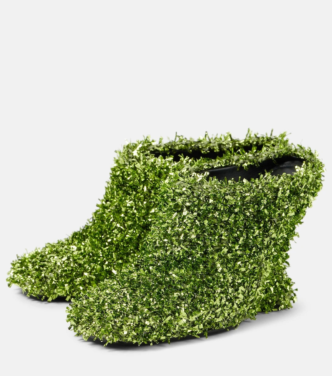 Dries Van Noten - 105 glitter metallic wedge mules