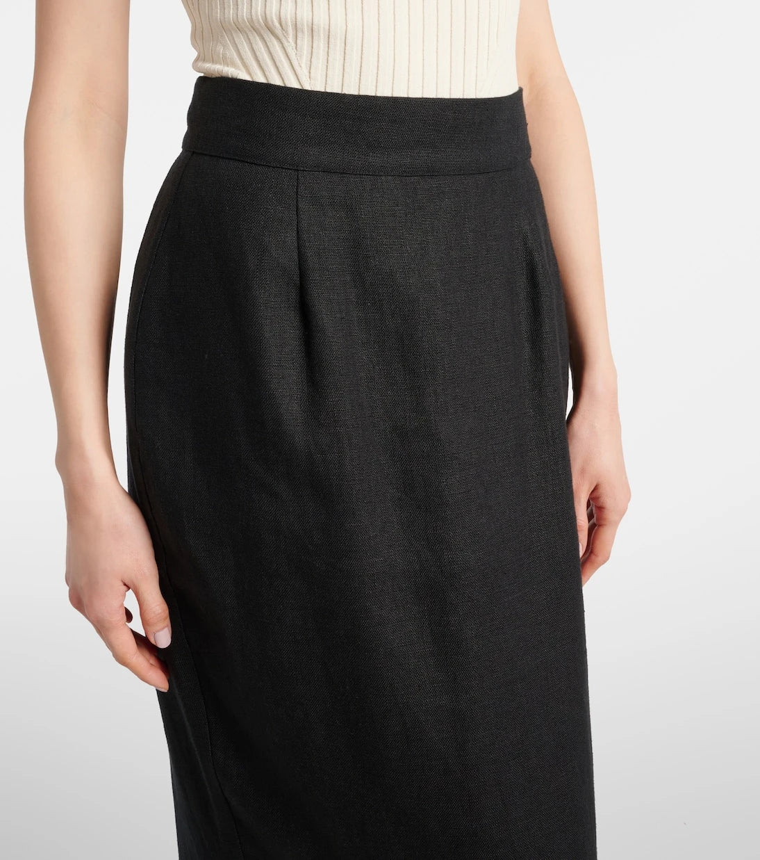 Posse - Matilda tiered linen pencil skirt