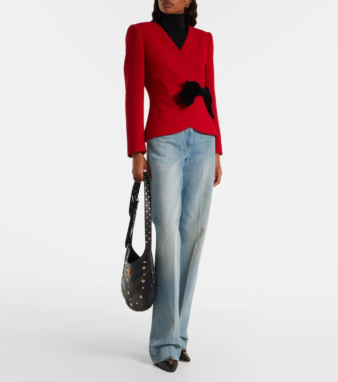 Valentino Garavani - Medium studded leather shoulder bag