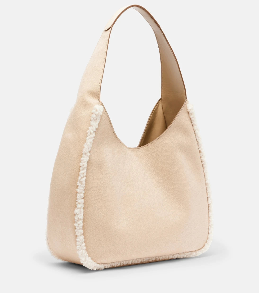 Stella McCartney - Teddy-trimmed shoulder bag