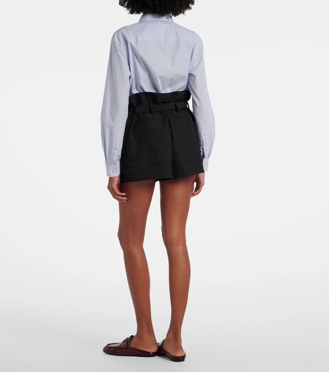 Saint Laurent - Belted mohair and wool shorts