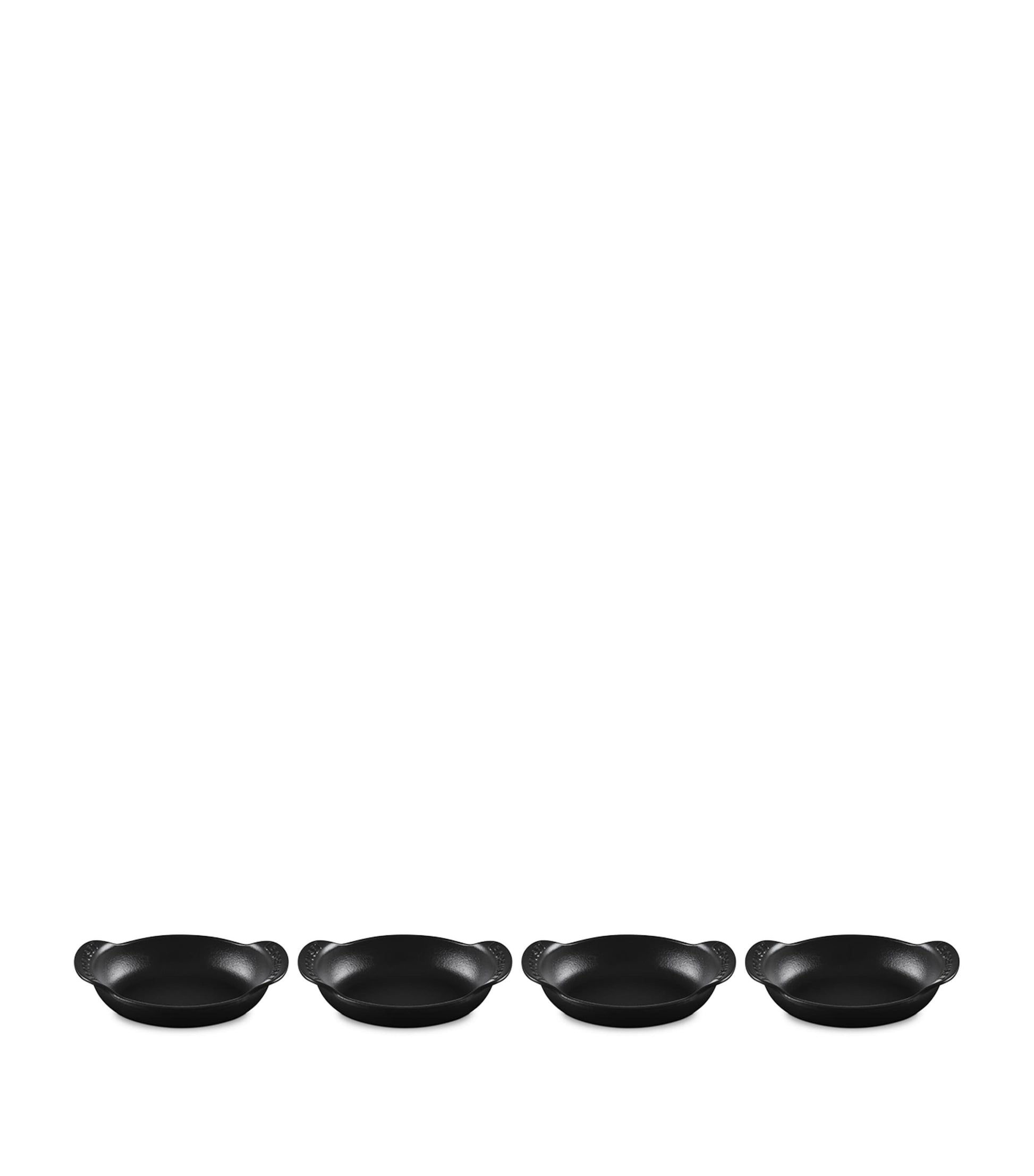 Le Creuset Set of 4 Cast Iron Gourmand Oval Mini Bakers (15cm)