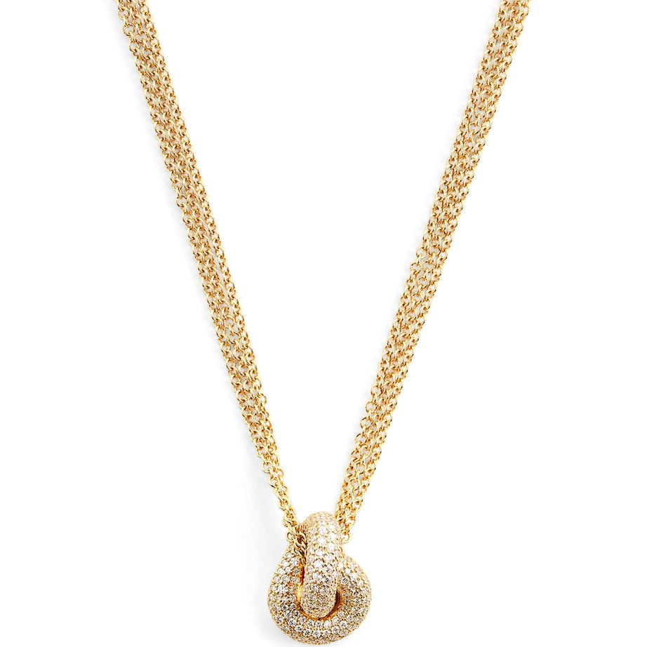 Yellow Gold and Diamond Legacy Knot Necklace