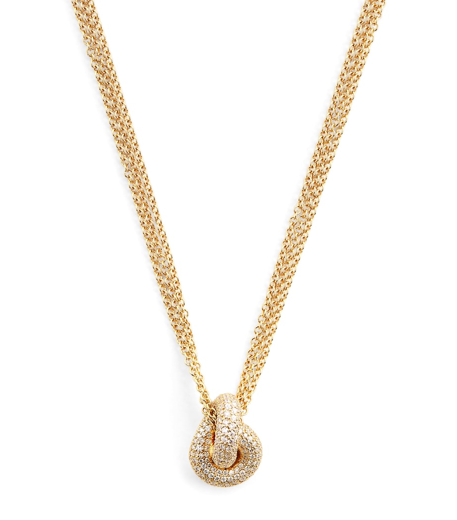 Yellow Gold and Diamond Legacy Knot Necklace