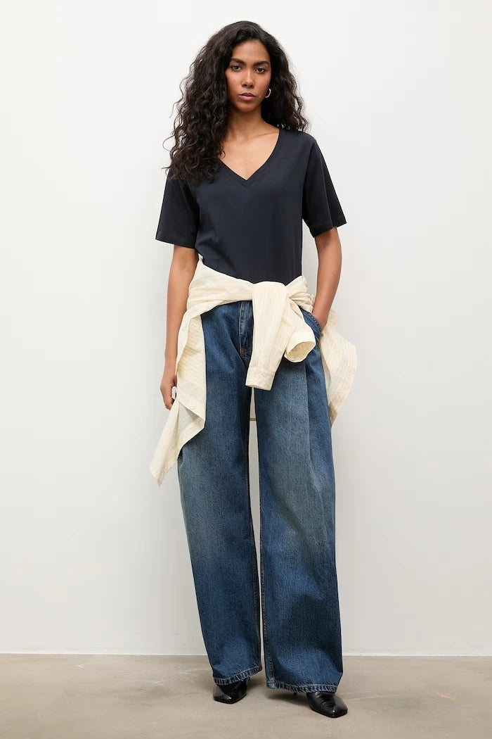 Answear.LAB wide leg kadın jean