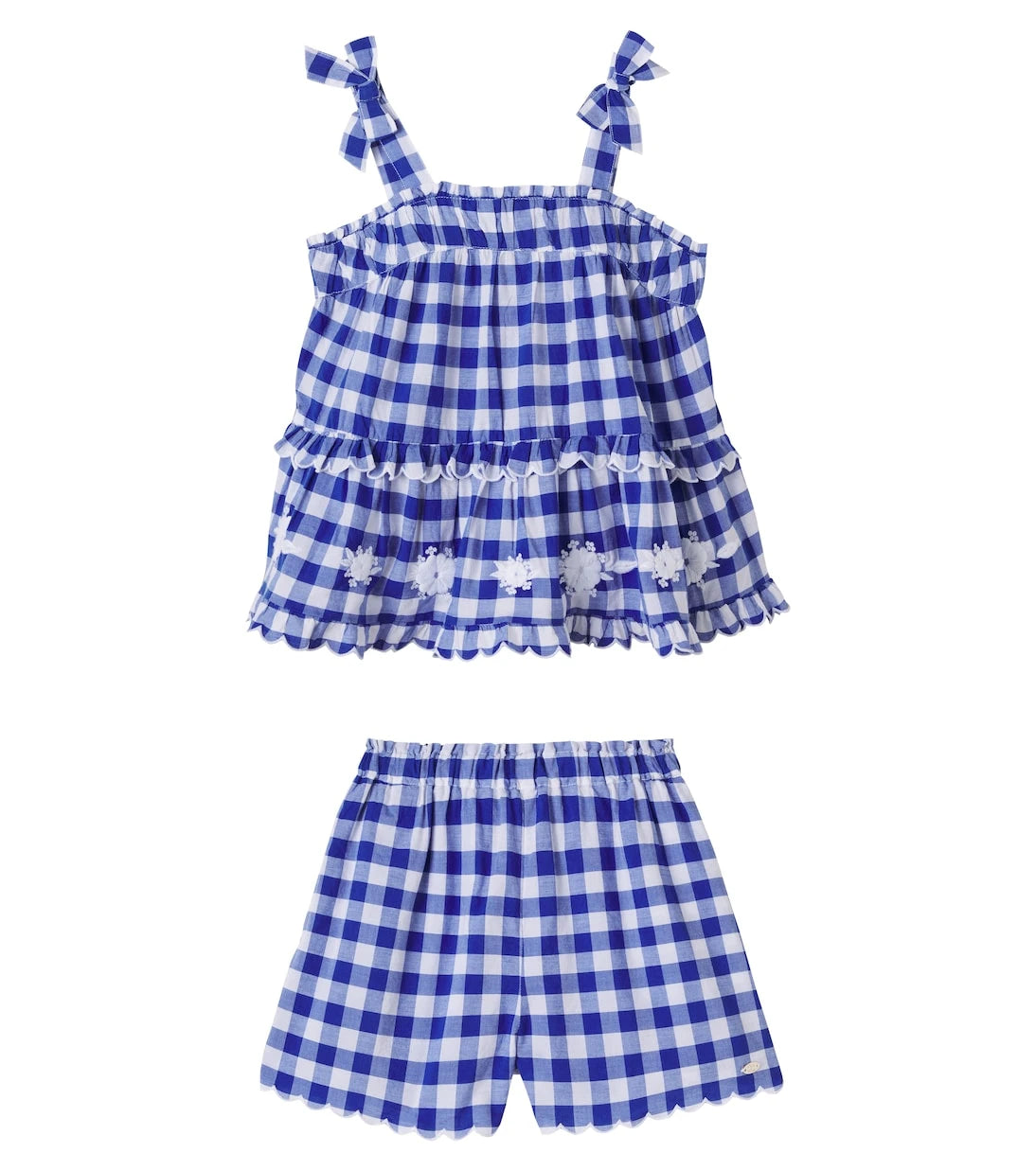 Tartine et Chocolat - Gingham cotton top and shorts set