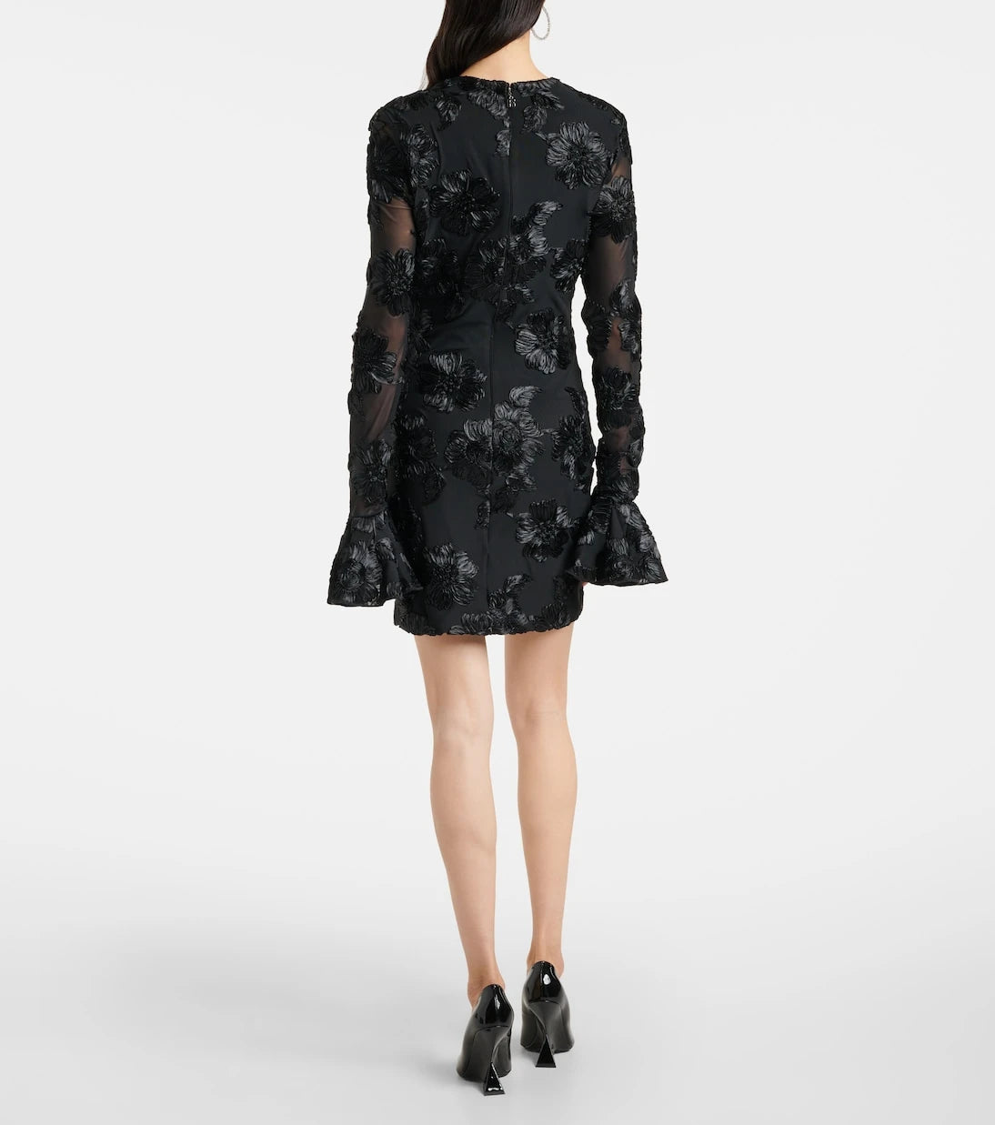 Rotate - Floral embroidered mesh minidress
