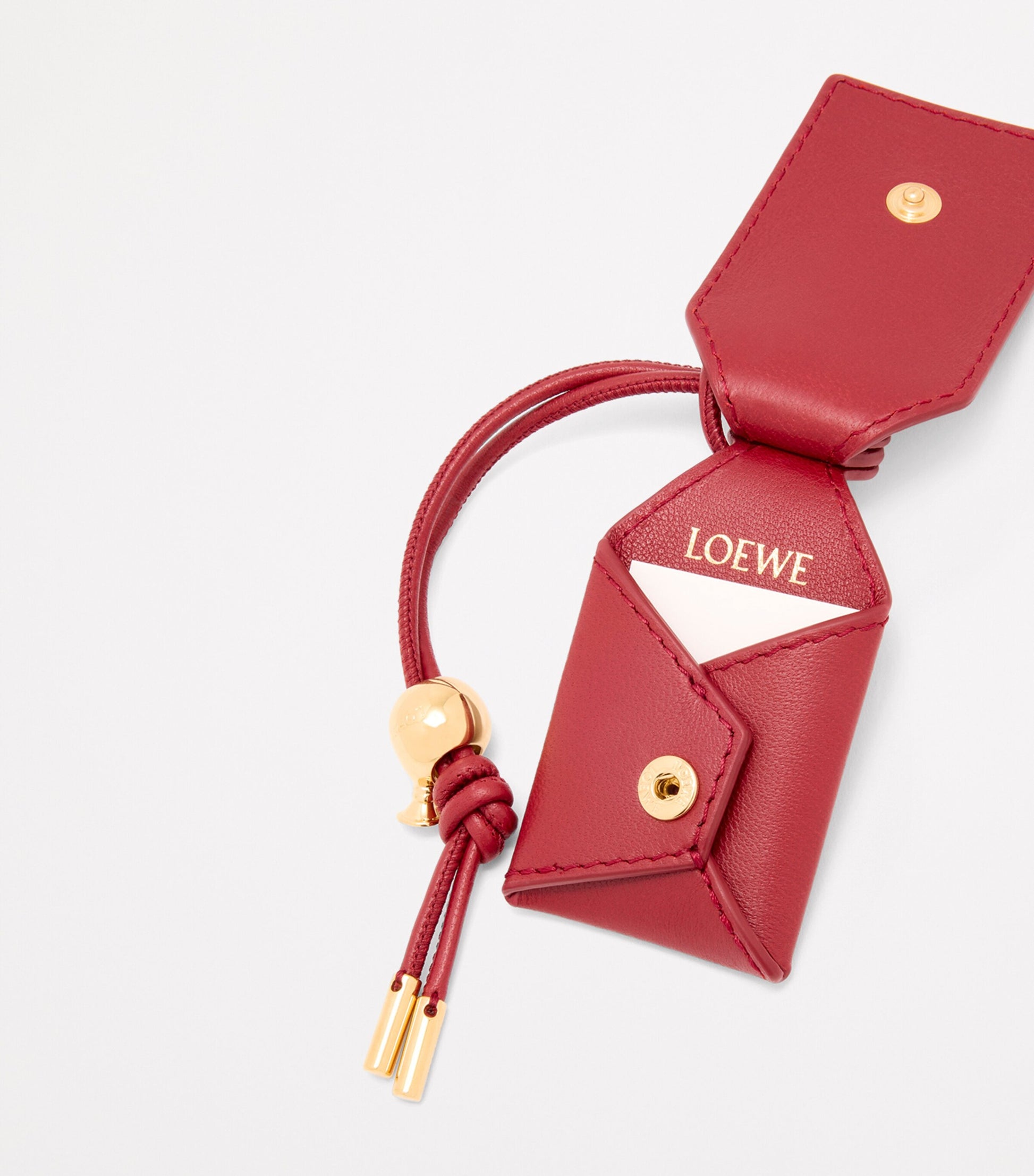 LOEWE Red Small Leather Featherlight Puzzle Top-Handle Bag