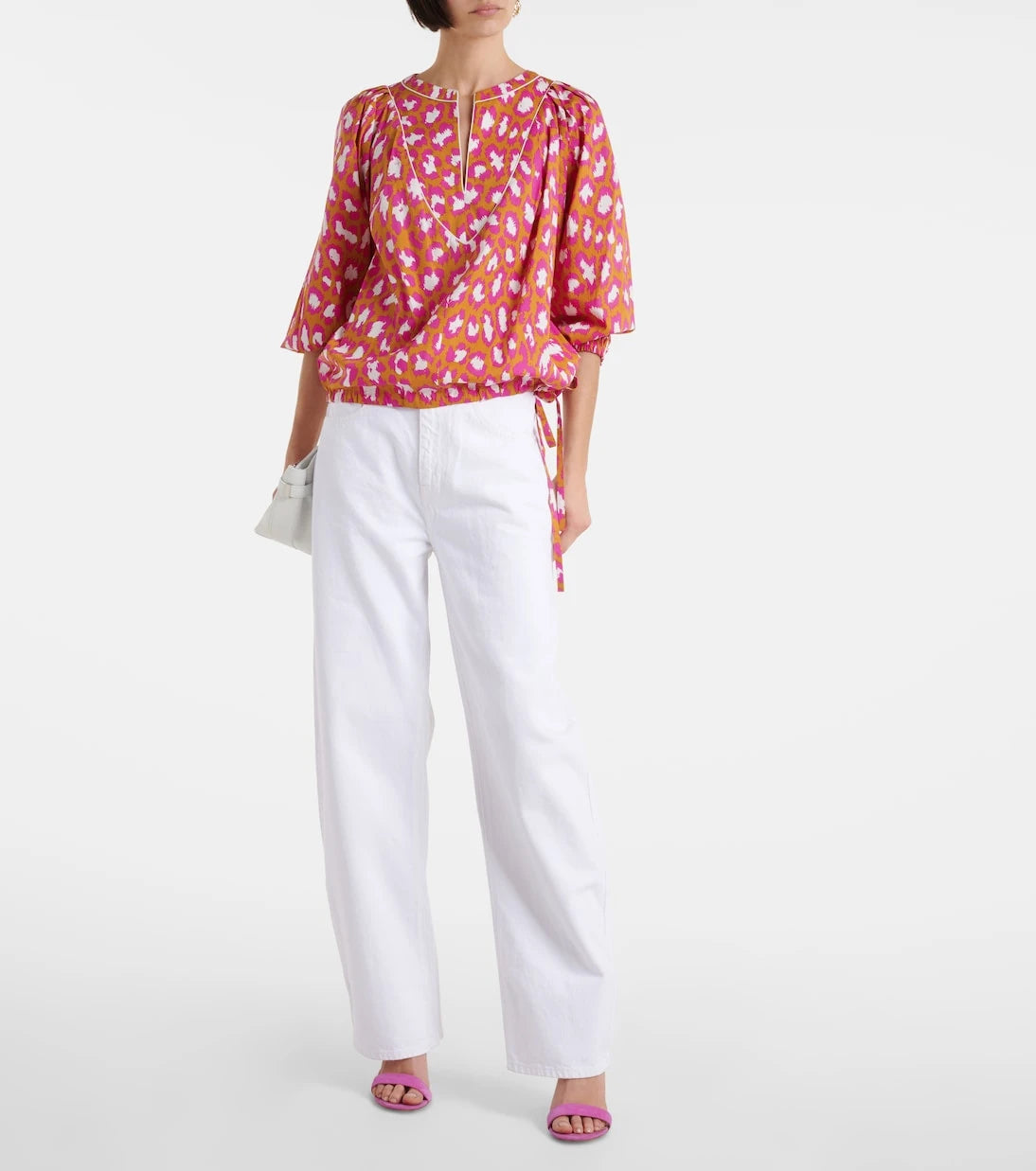 Diane von Furstenberg - Juliette printed cotton-blend top
