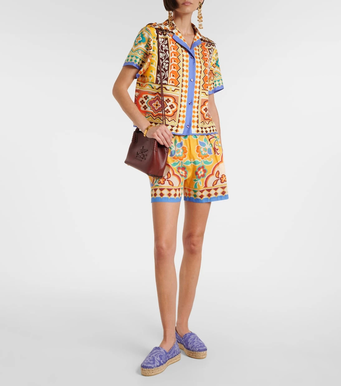 Etro - إسبادريل دينم جاكار بنقشة بيزلي