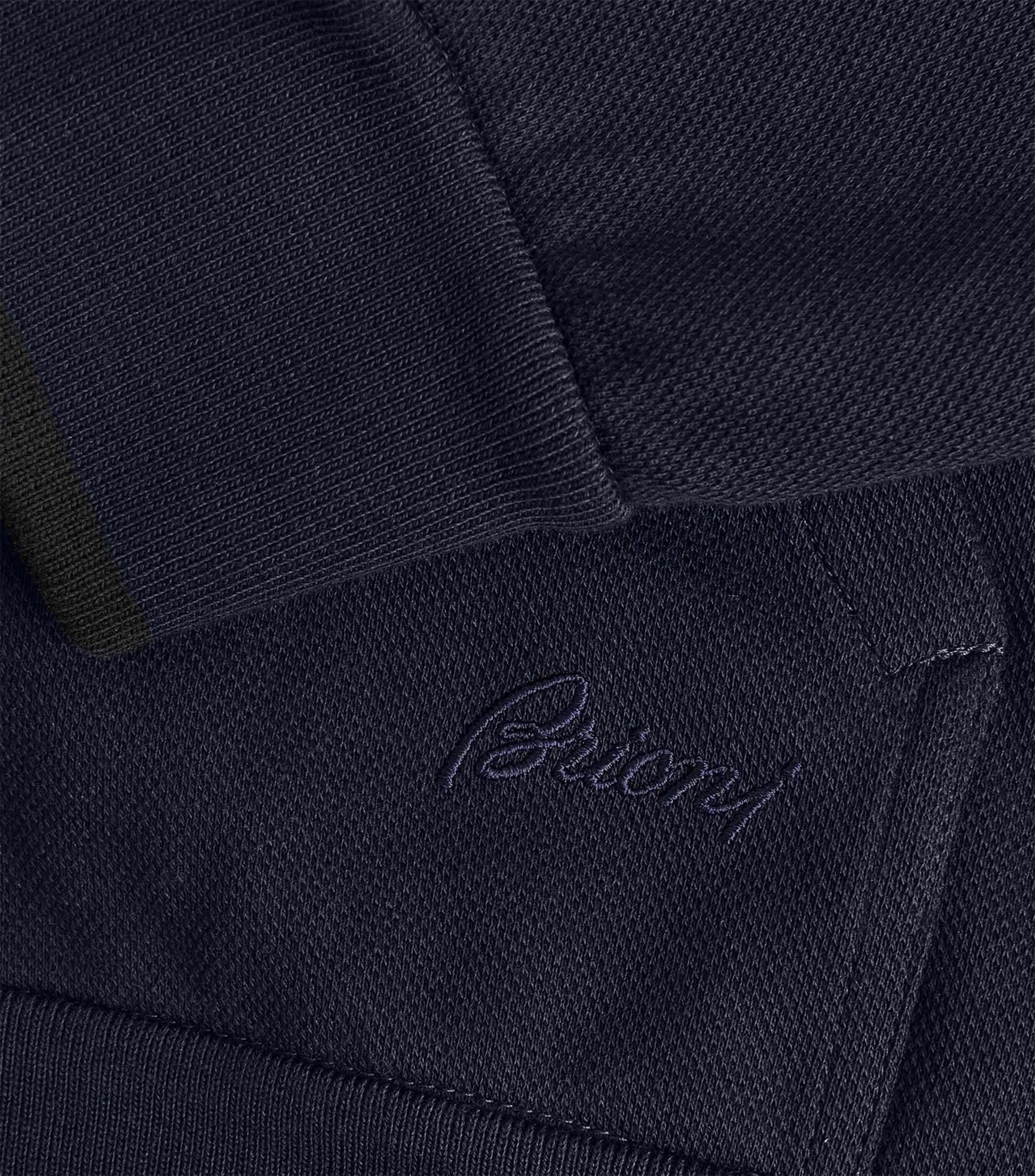 Brioni Blue Cotton-Blend Zip-Up Sweater