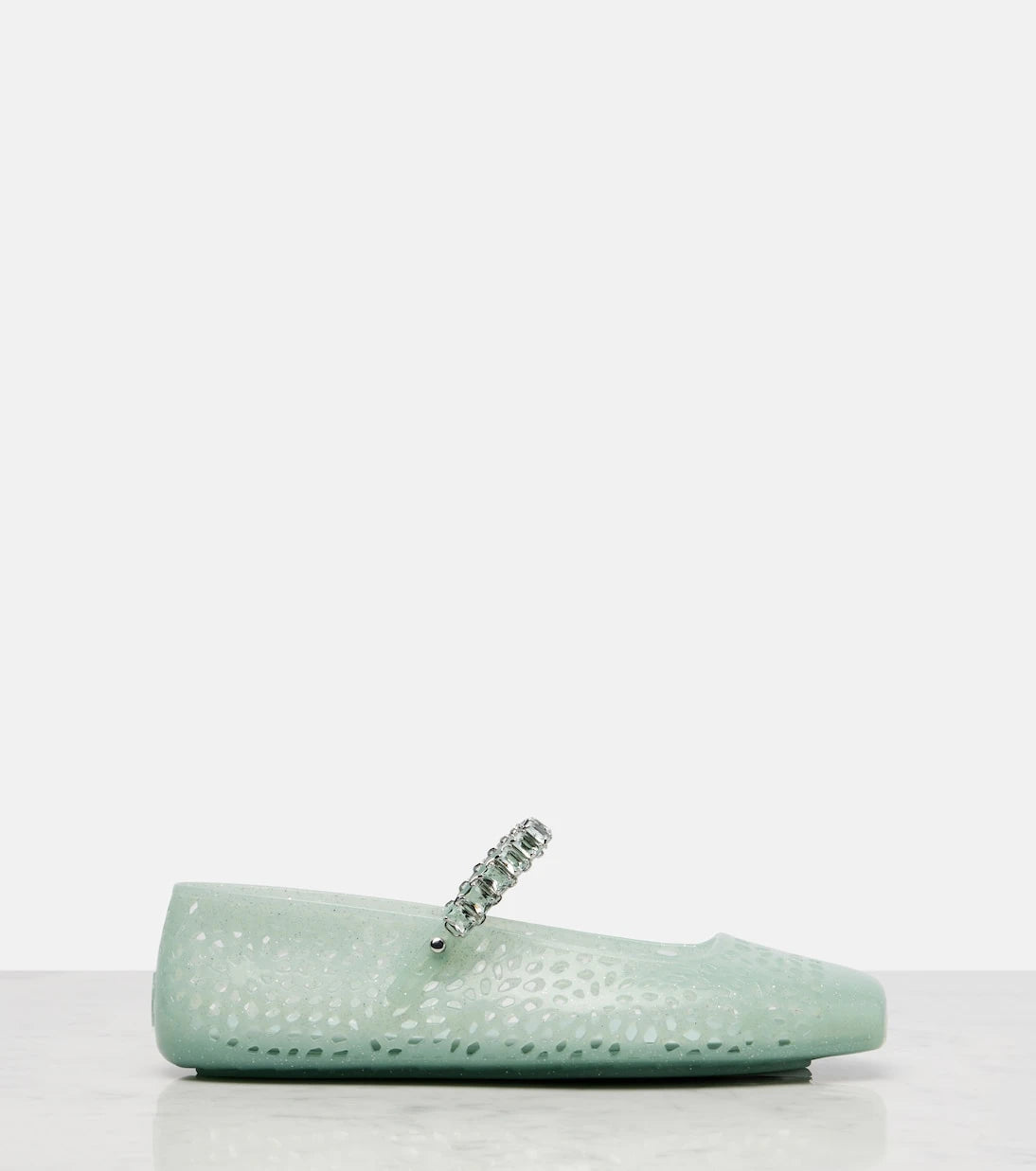 Jimmy Choo - Jelly crystal-embellished ballet flats