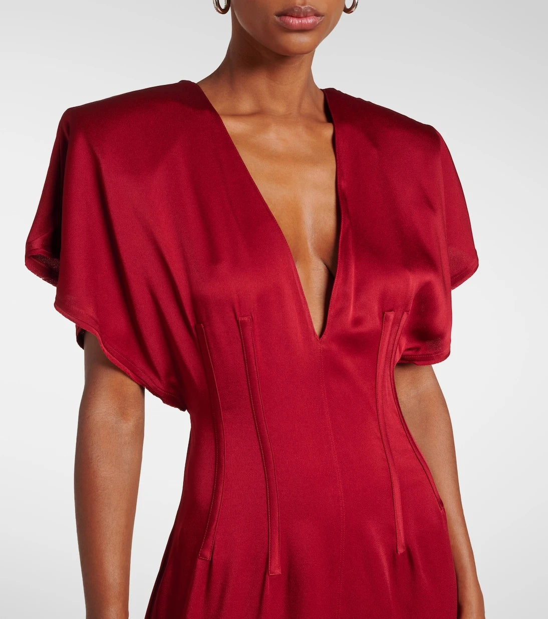 Stella McCartney - Draped satin midi dress