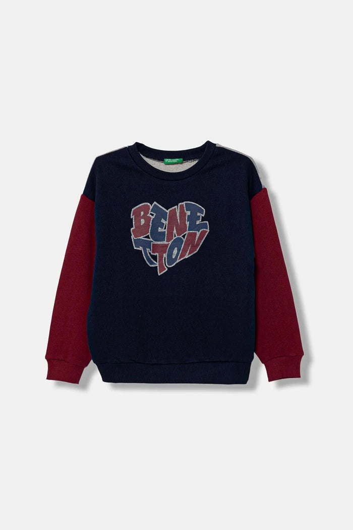 United Colors of Benetton Çocuk Pamuklu Sweatshirt