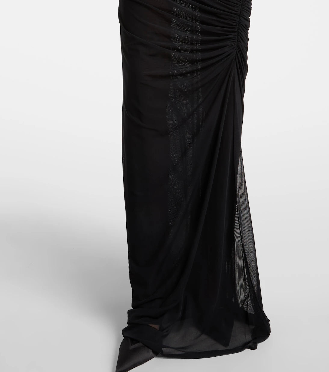 Jean Paul Gaultier - Logo sequined mesh maxi dress