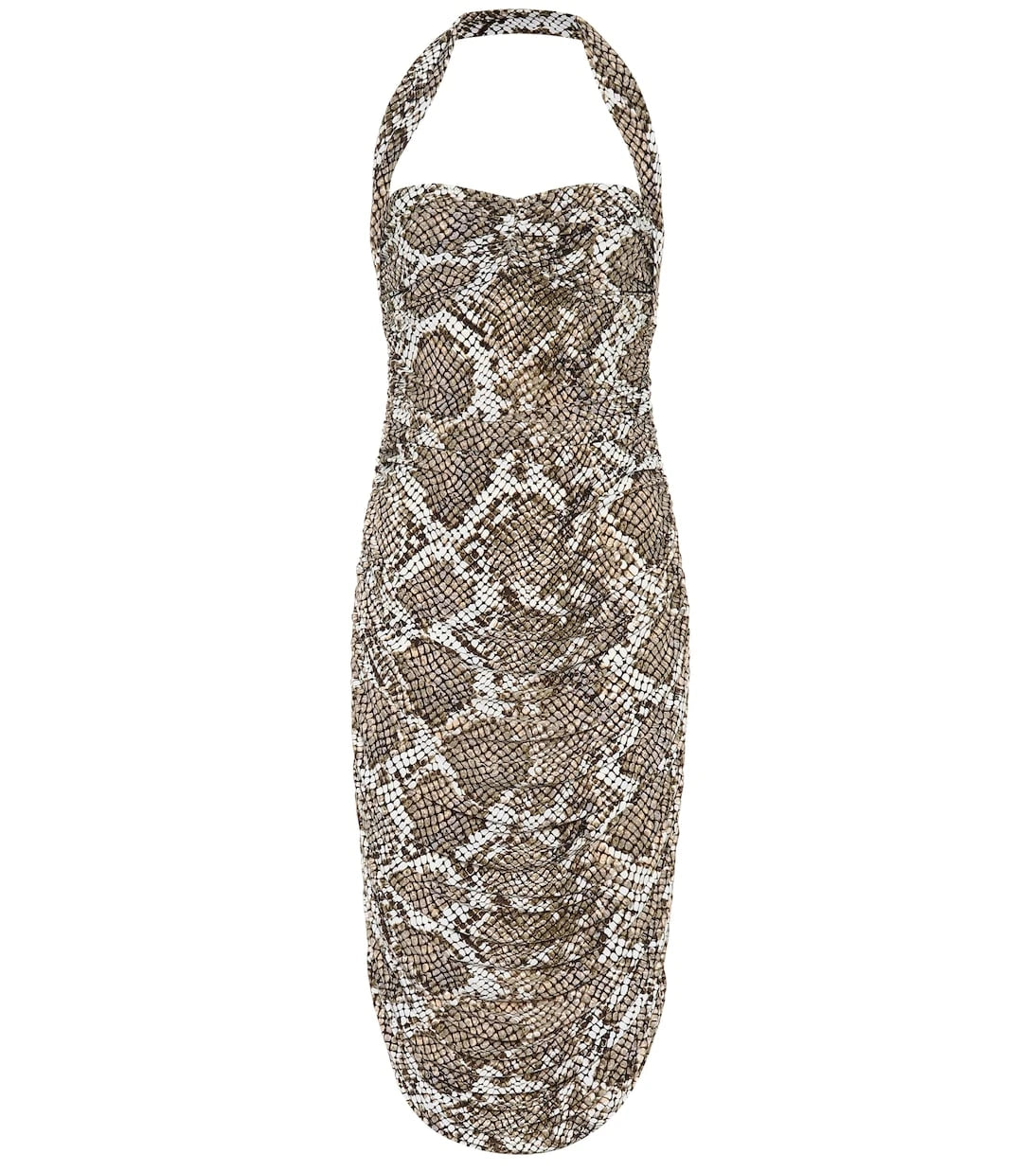 Norma Kamali - Bill snake-print jersey halter dress