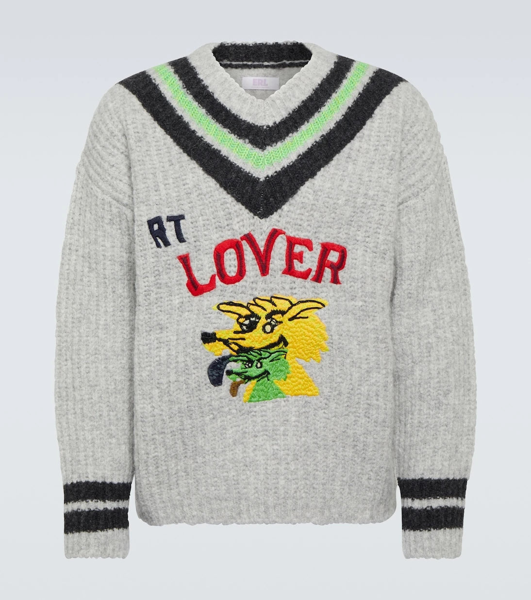 ERL - Embroidered wool-blend sweater