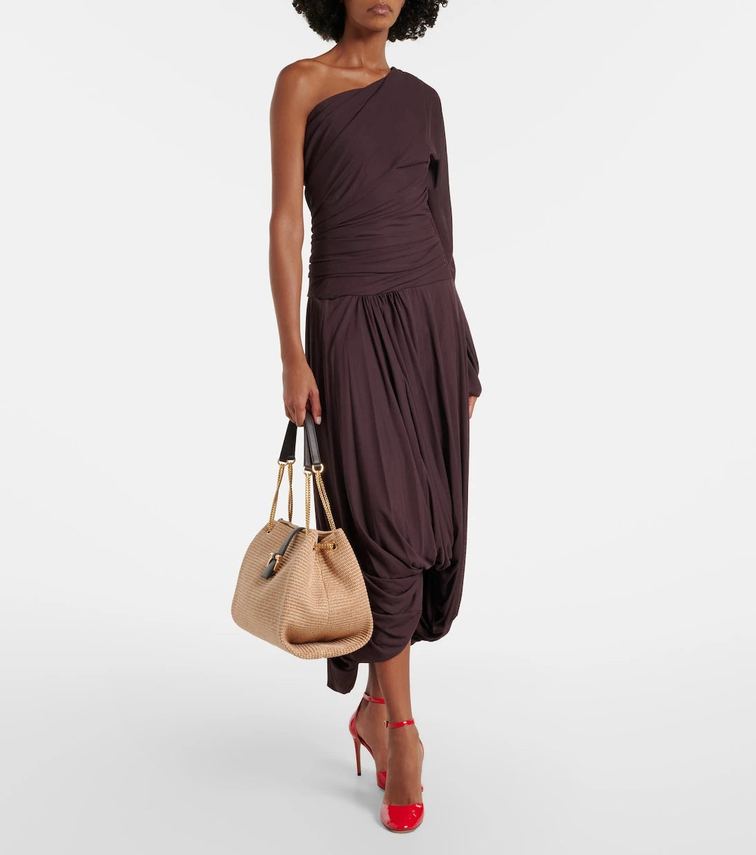 Ferragamo - Medium raffia shoulder bag