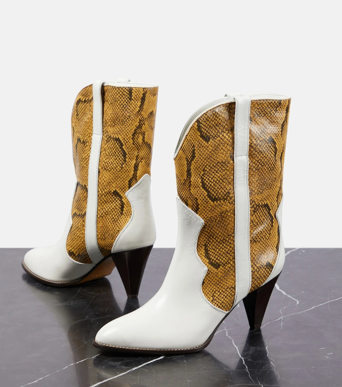 Isabel Marant - Witney snake-effect leather ankle boots
