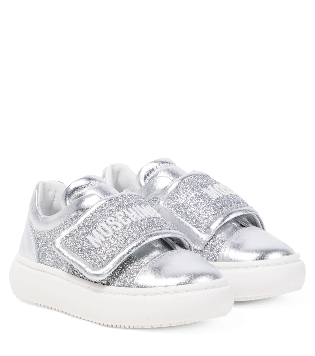 Moschino Kids - Logo leather sneakers