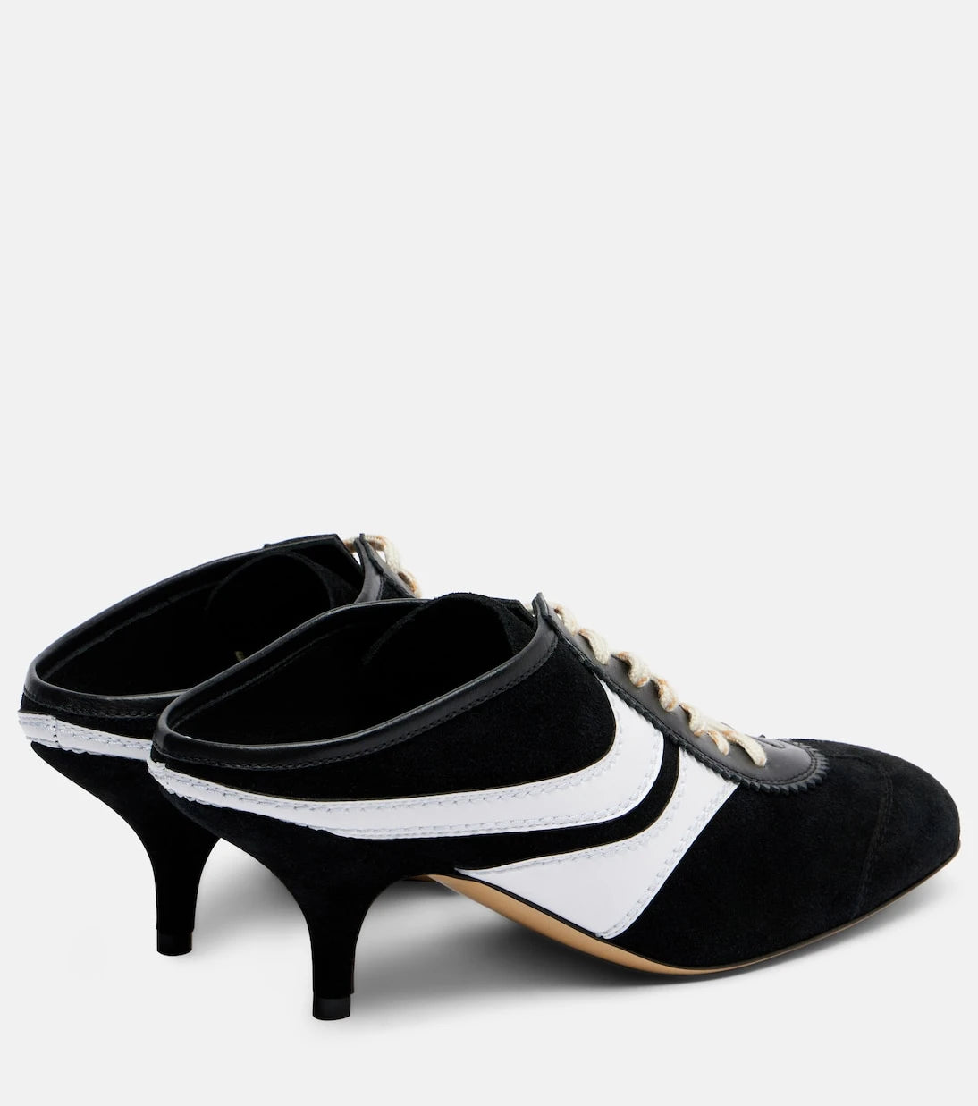 Dries Van Noten - 65 leather-trimmed suede mules