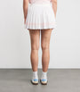 Embroidered Vendome Script Pleated Mini Skort WHITE
