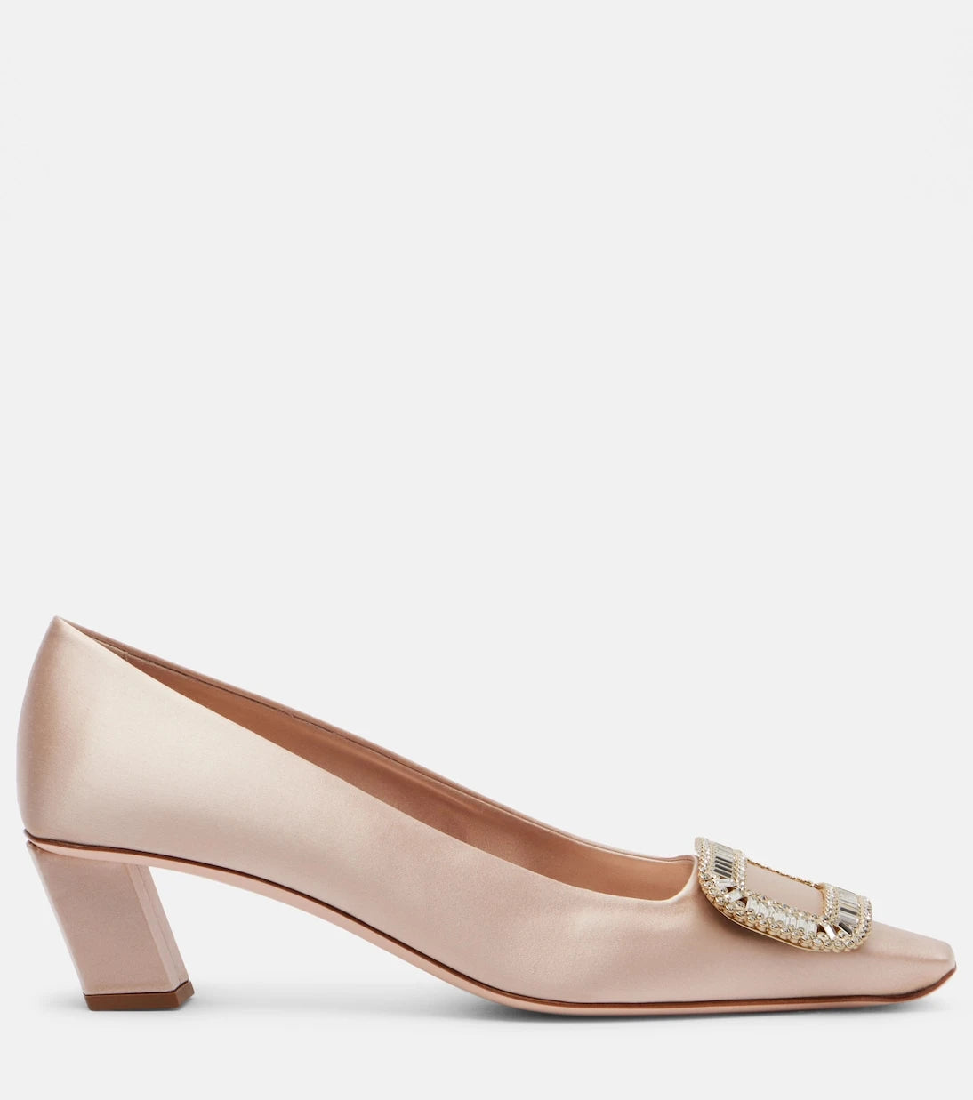 Roger Vivier - Belle Vivier 45 embellished satin pumps