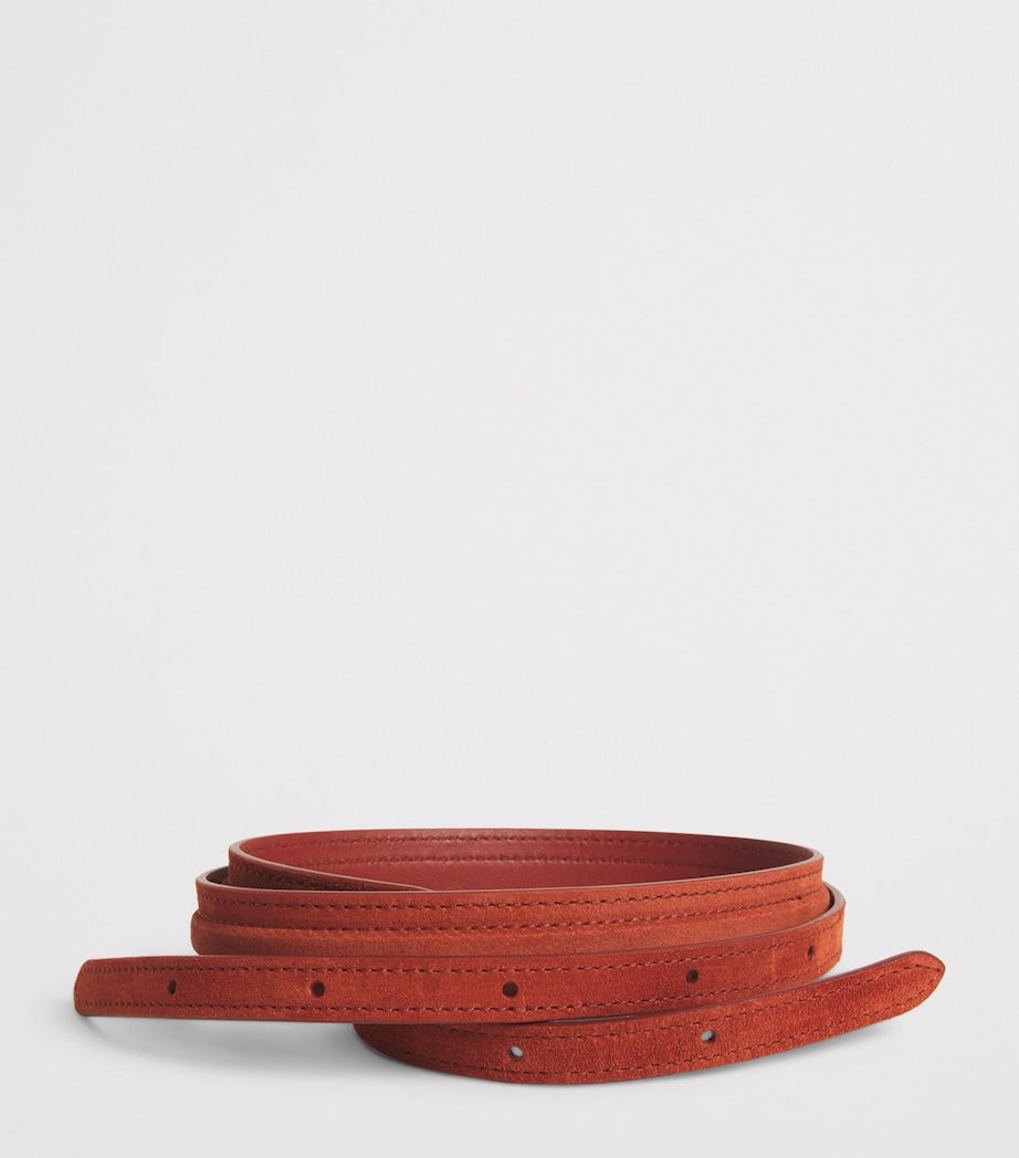 Polo Ralph Lauren Brown Small Suede ID Shoulder Bag