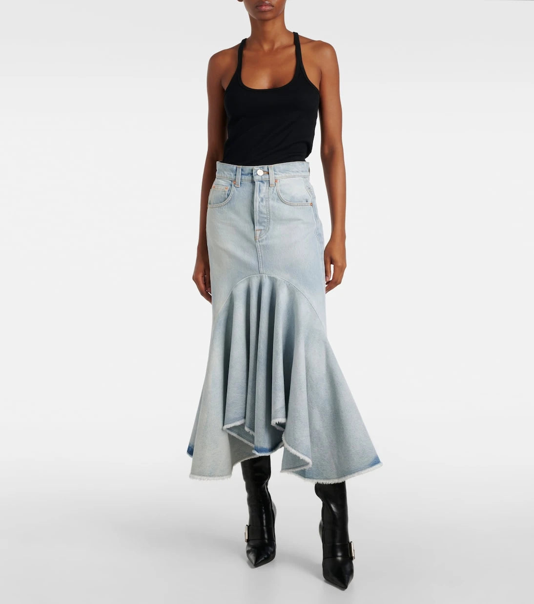 Vetements - Godet denim midi skirt