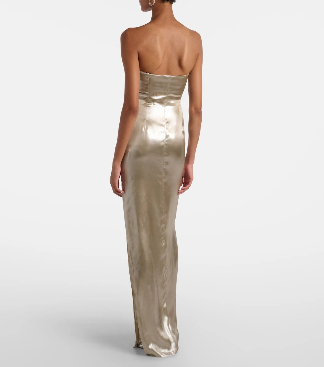 Galvan - Strapless satin bustier gown