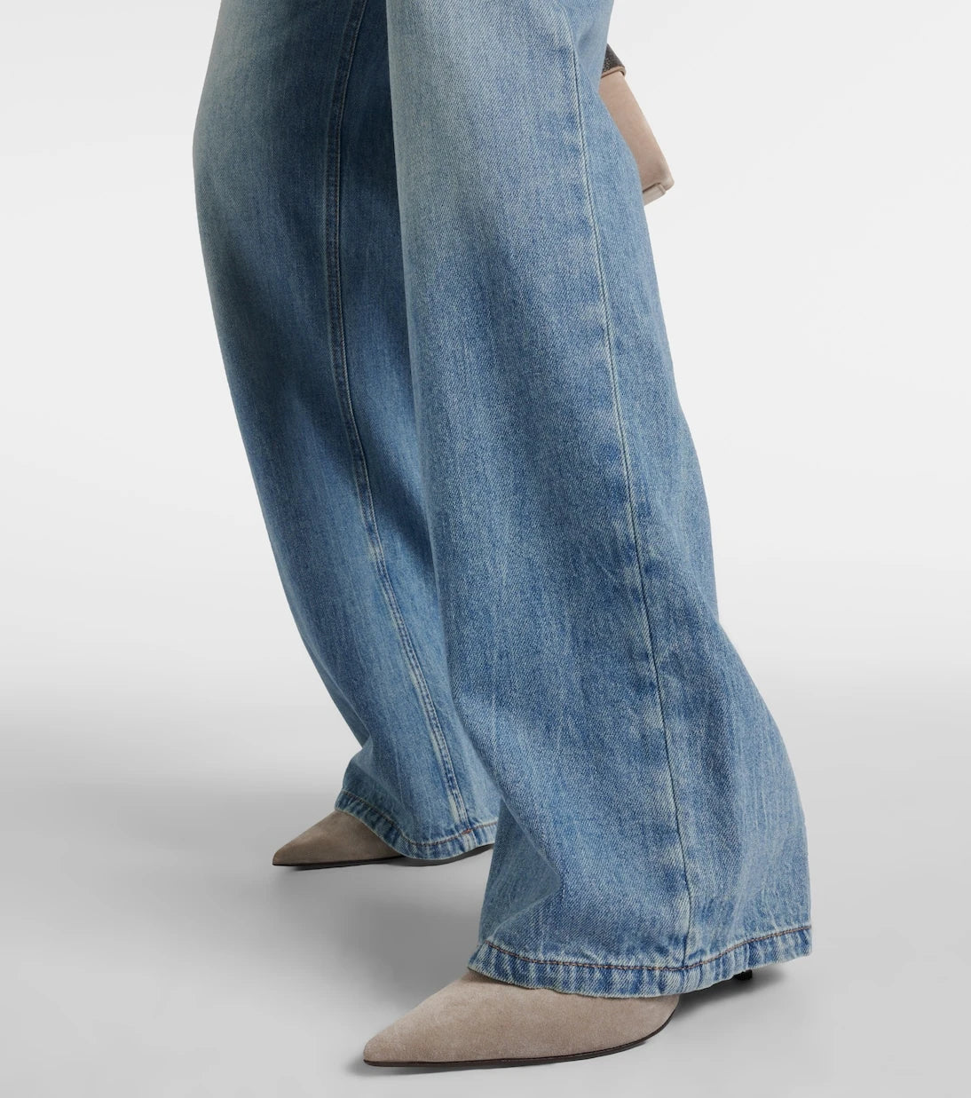 Brunello Cucinelli - High-rise wide-leg jeans