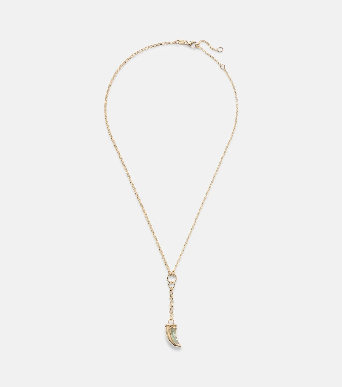 FoundRae - Prasiolit taşlı 18 ayar altın kolye