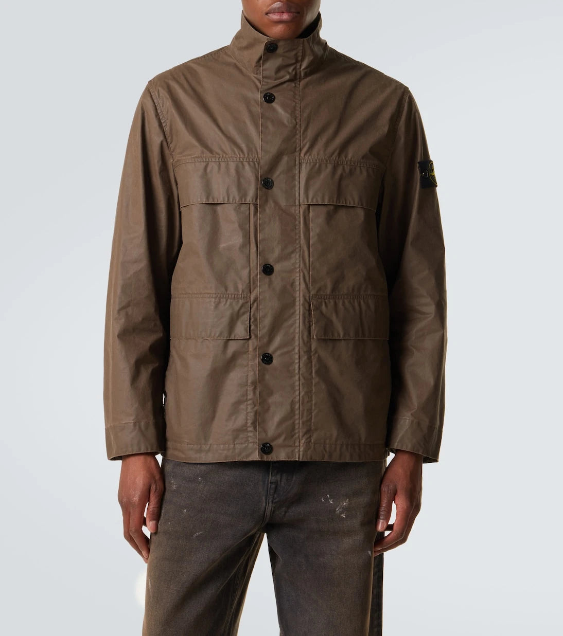 Stone Island - Hooded canvas field jacket