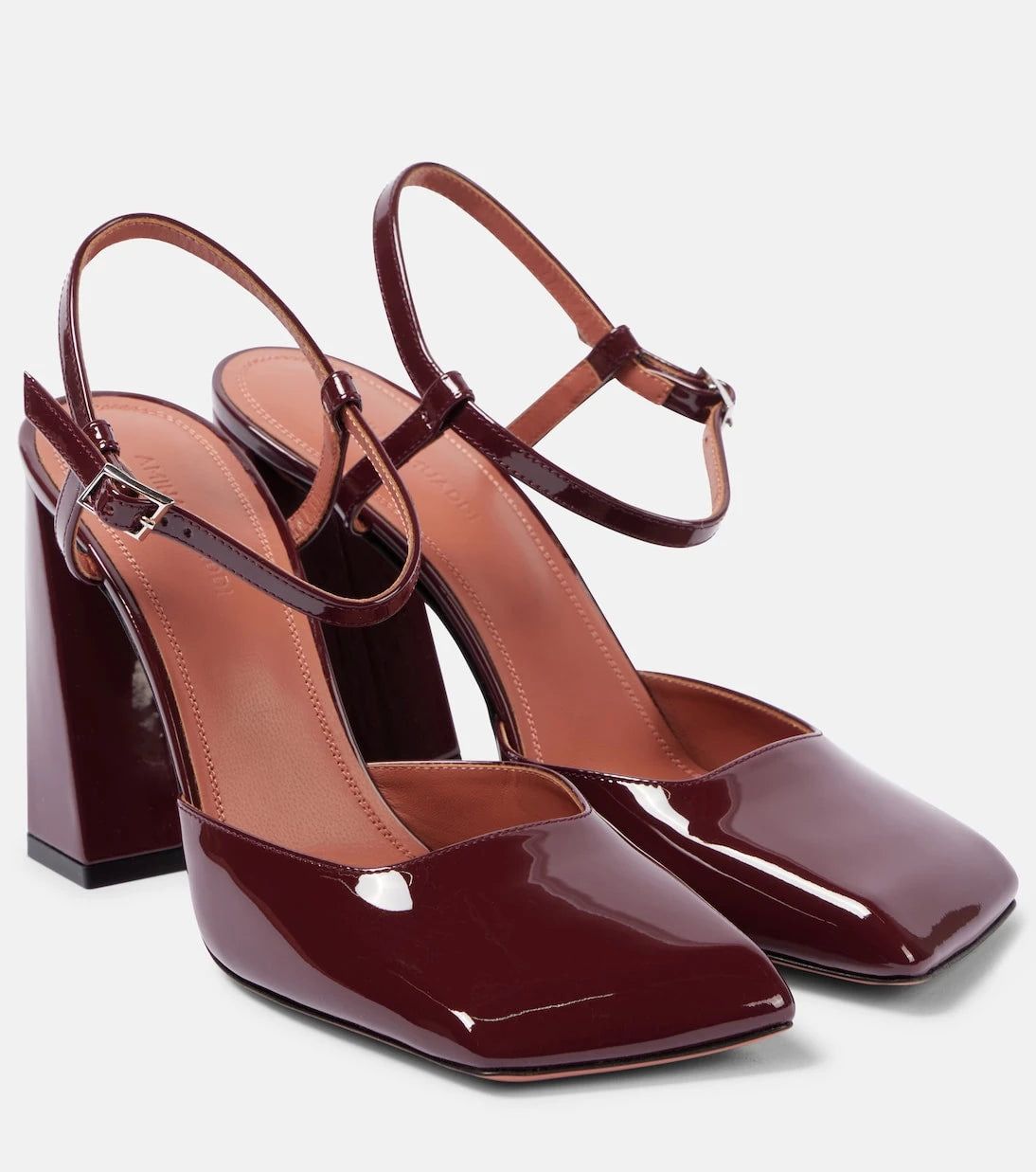 Amina Muaddi - Charlotte 95 patent leather pumps