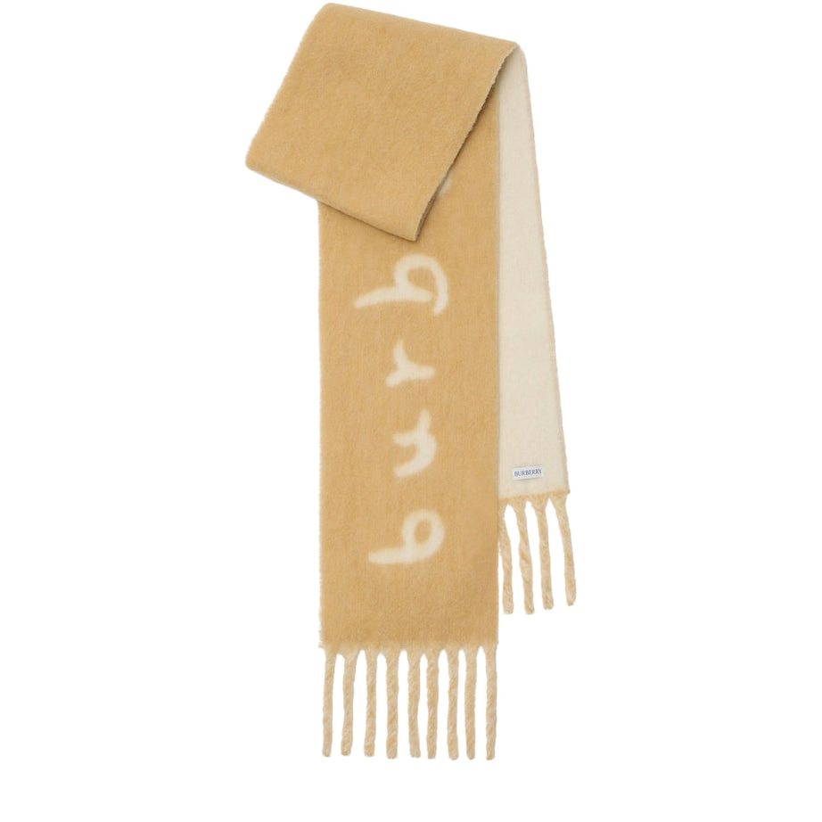 Burberry Alpaca-Blend Reversible Logo Scarf