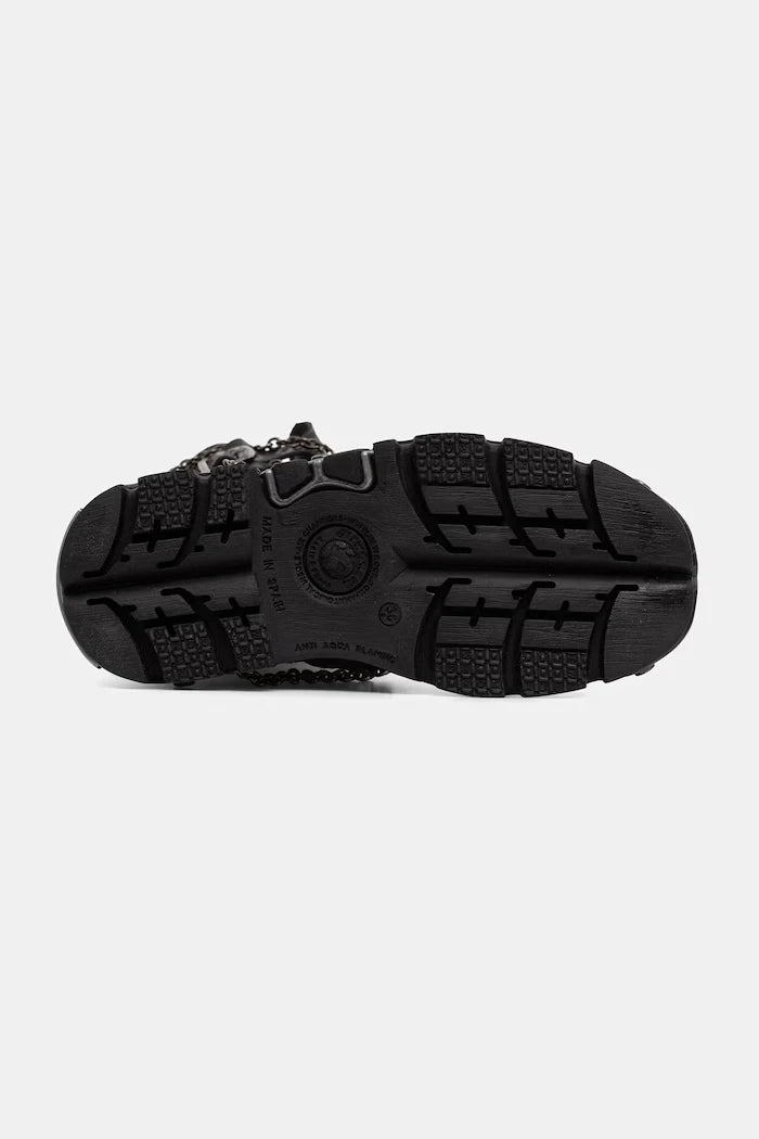 New Rock ITALI NEGRO, REACTOR NEGRO TOBERAS E17 kadın deri botlar